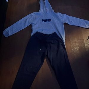 Puma navy blue and grey sweatsuit